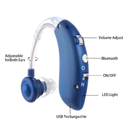 Rechargeable Bluetooth Hearing Aid for Seniors